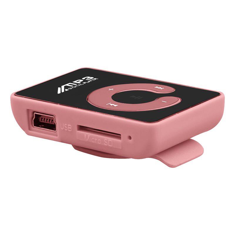Mini Mirror Clip USB Digital Mp3 Music Player Support 8GB SD TF Card