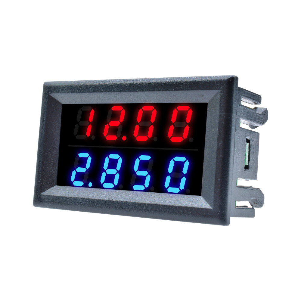 Original 0.28" LED Digital Voltmeter Ammeter DC 100V 10A Voltmeter Ammeter Blue + Red LED Digital Volt Meter Gauge