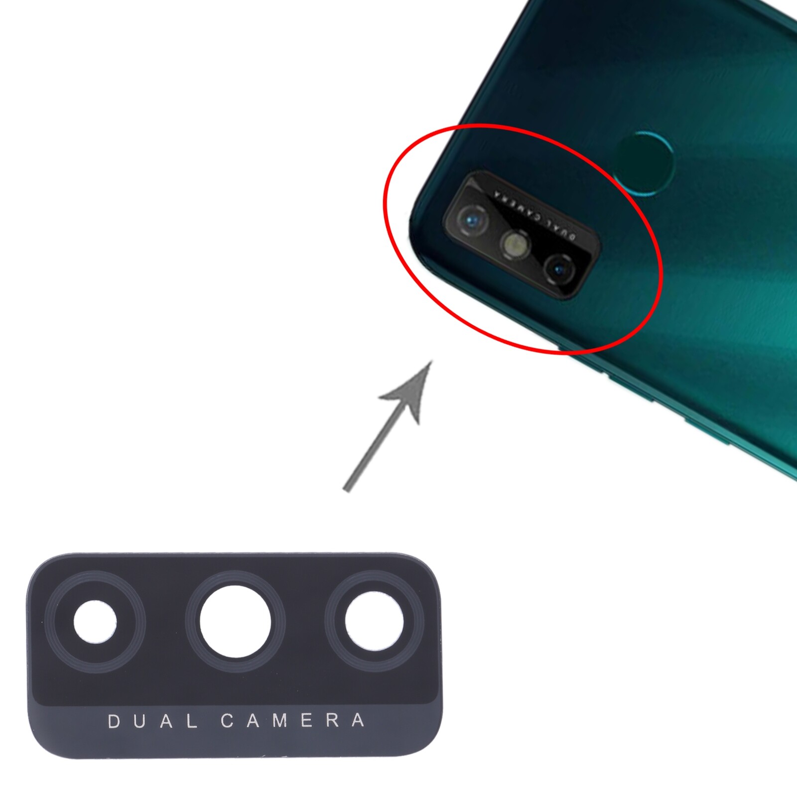 [Hàng Có Sẵn] 10 Ống Kính Camera Sau Cho Tecno Spark 6 Go KE5j, KE5k