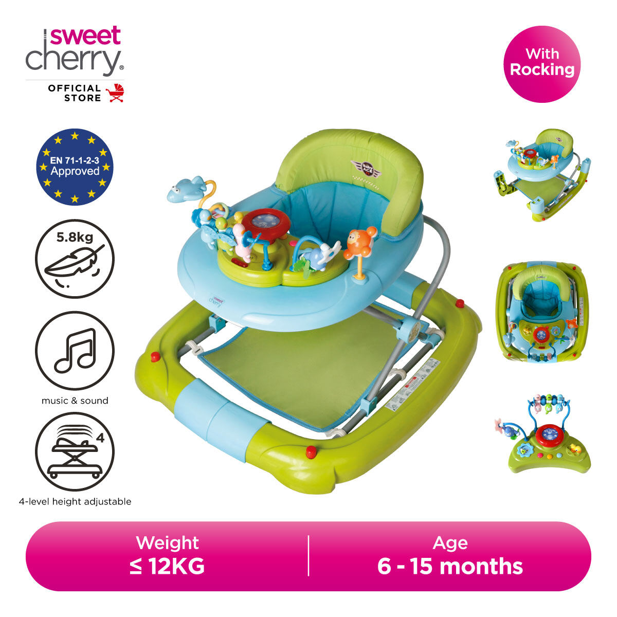 Sweet cherry cheap baby walker