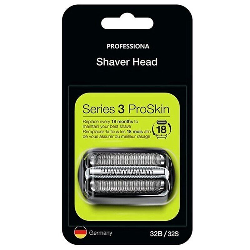 Series 3 32b replacement head foil & cutter compatible with braun series 3 32b 3000s, 3010s, 3040s, 3050cc, 3070cc, 3080s