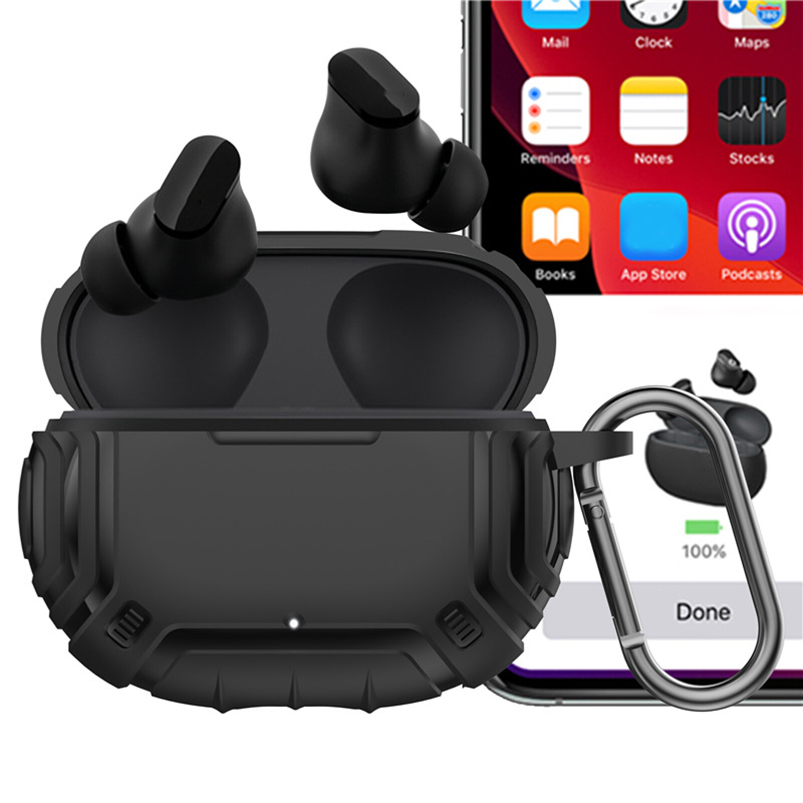Anxinshui Earphone Case Elastic Anti-scratch TPU Practical Shockproof Earphone Shell for Beats-Studio Buds Unique Earphone Cover