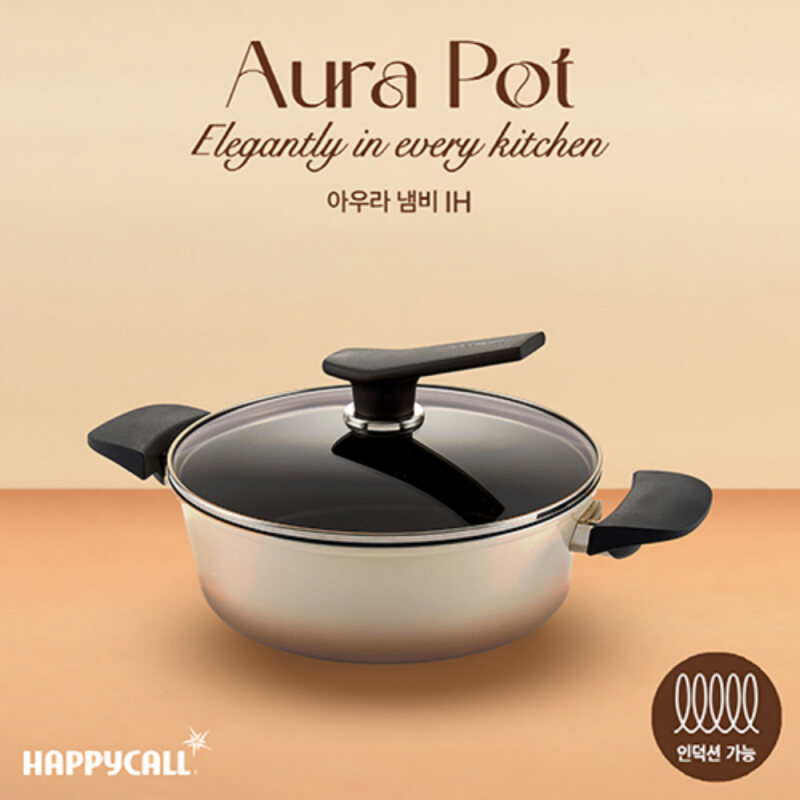 HAPPYCALL AURA IH Induction Pot 24cm casserole Made in KOREA Singapore