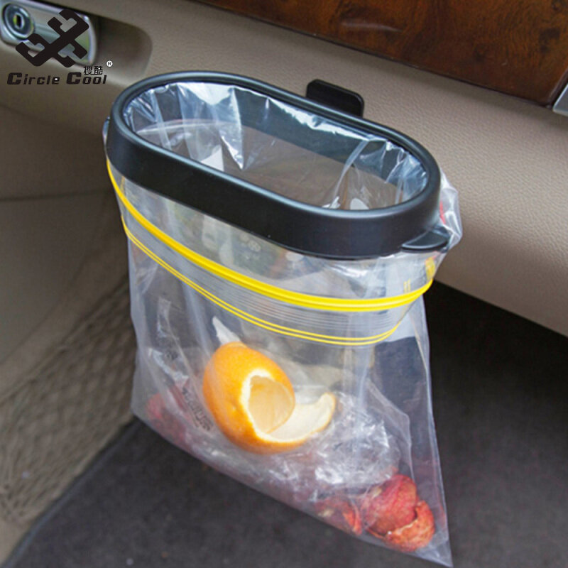 Circle Cool Foldable Car Organizer Frame Auto Trash Can Car Accessories Automobile Garbage Rubbish Waste Holder