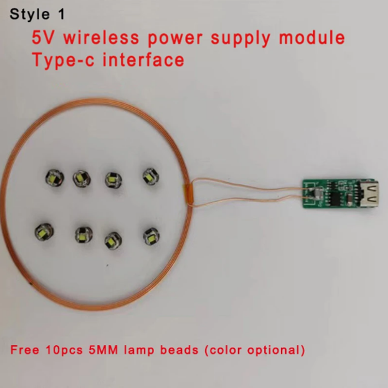 5V Wireless Inductive Power Supply LED Module DIY Coil Power Supply