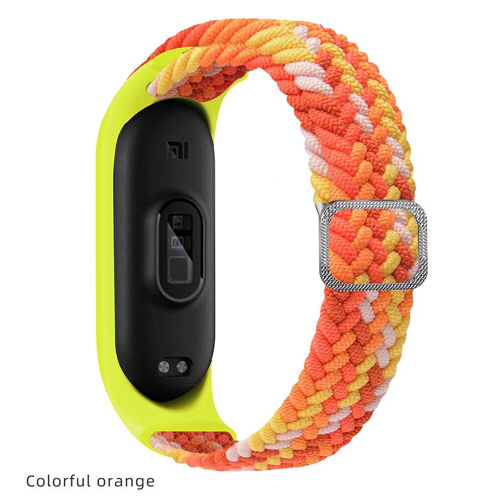 Bracelet for Mi band 9 8 7 6 5 4 3 Strap Elastic adjustable Nylon Braided Miband8 miband 6 correa Wristband for xiaomi Mi band 4 3 5 6 7 8 strap