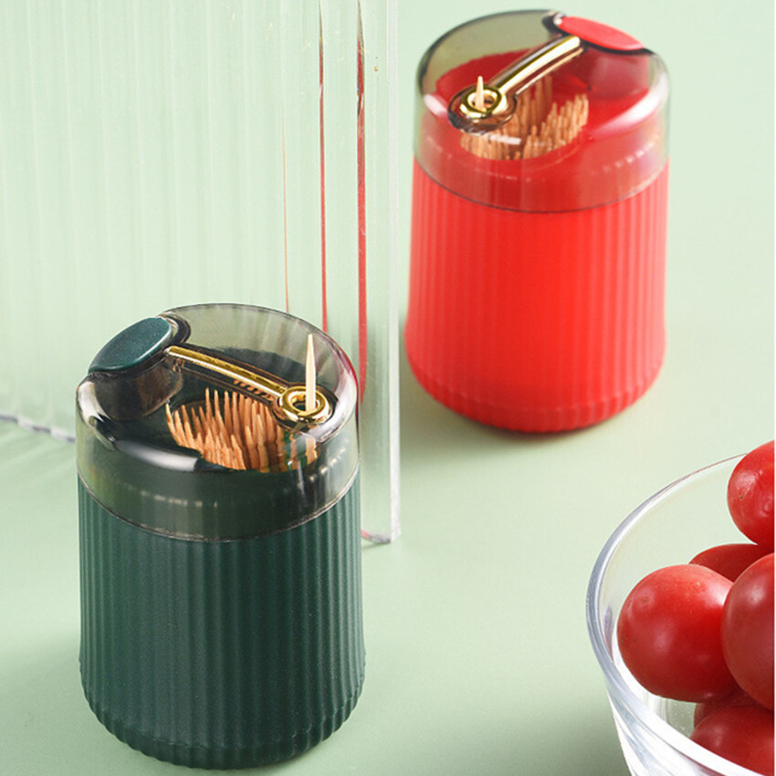 Modern Simple Pop-Up Toothpick Box Creative Press Type Automatic Pop-Up Toothpick Can Household Convenient Toothpick