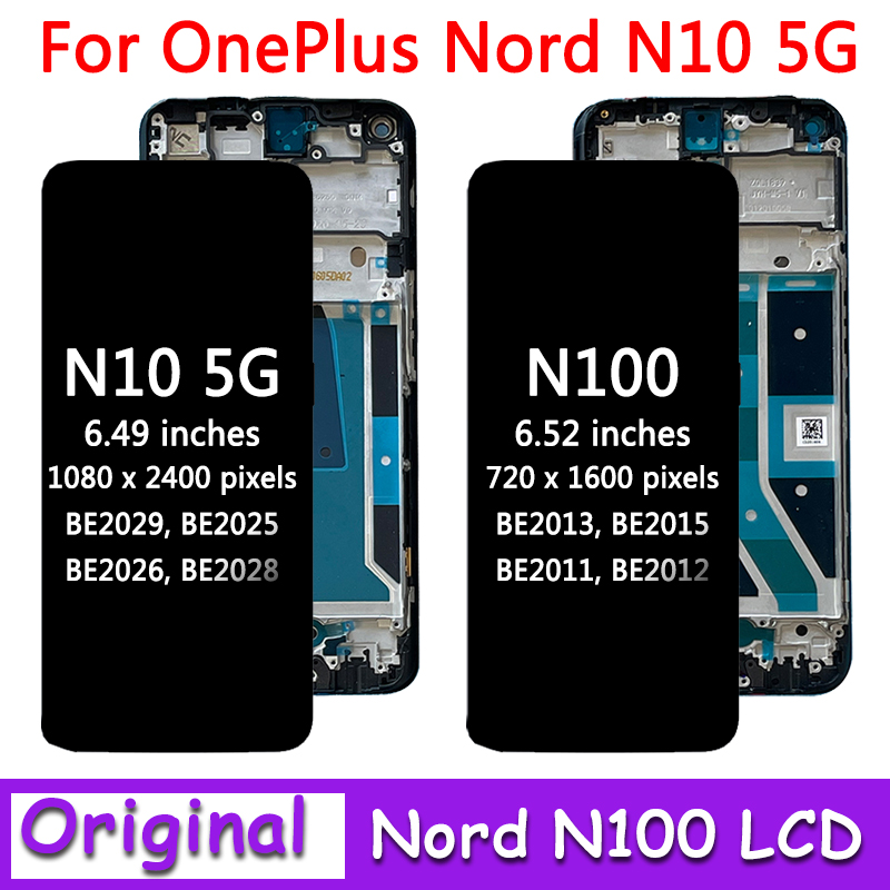 Original for oneplus nord n10 5g be2029 lcd display screen touch panel digitizer replacement for oneplus nord n100 be2013 lcd replacement parts