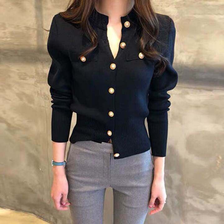 womens black sweater coat