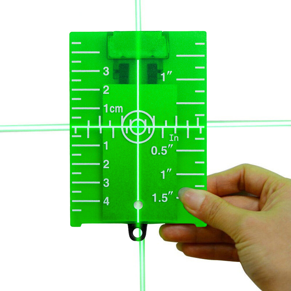 Vertical/Horizontal Laser Level Target Card Red/Green Line Beam Plate Tool