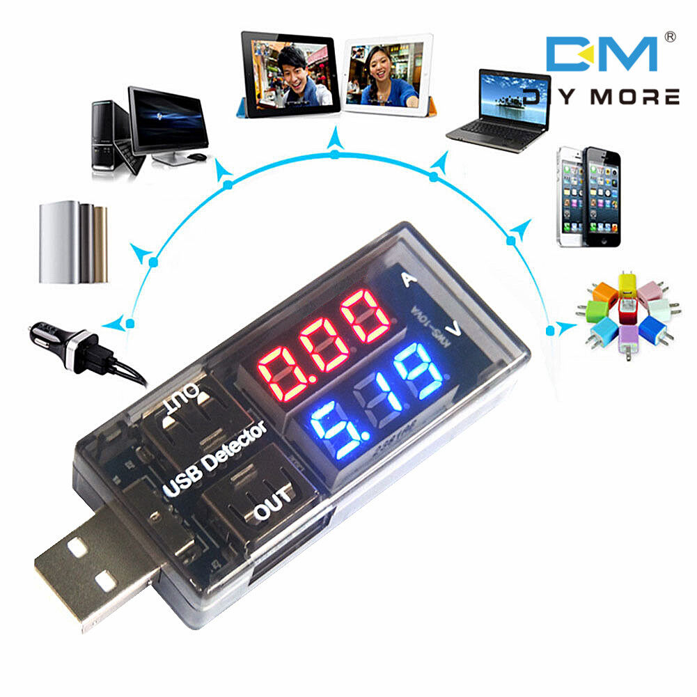 USB Charger Doctor Current Voltage Charging Detector Battery Voltmeter Ammeter Tester Multimeter USB Tester Mobile Power Panel Monitor Gauge DC LED Display