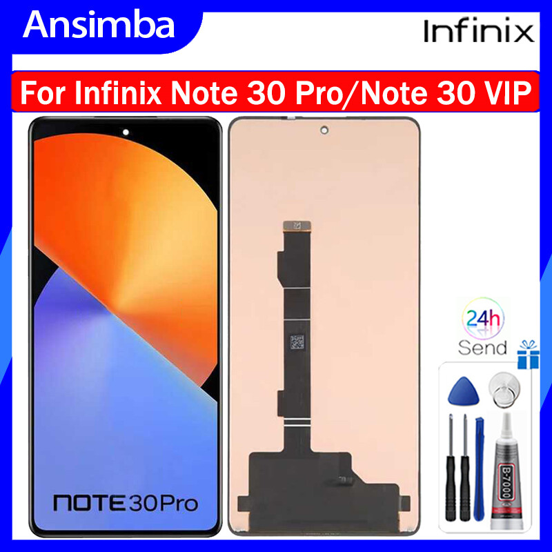 For Infinix Note 30 Pro X678B / Note 30 VIP X6710 LCD Display Touch Screen  Black