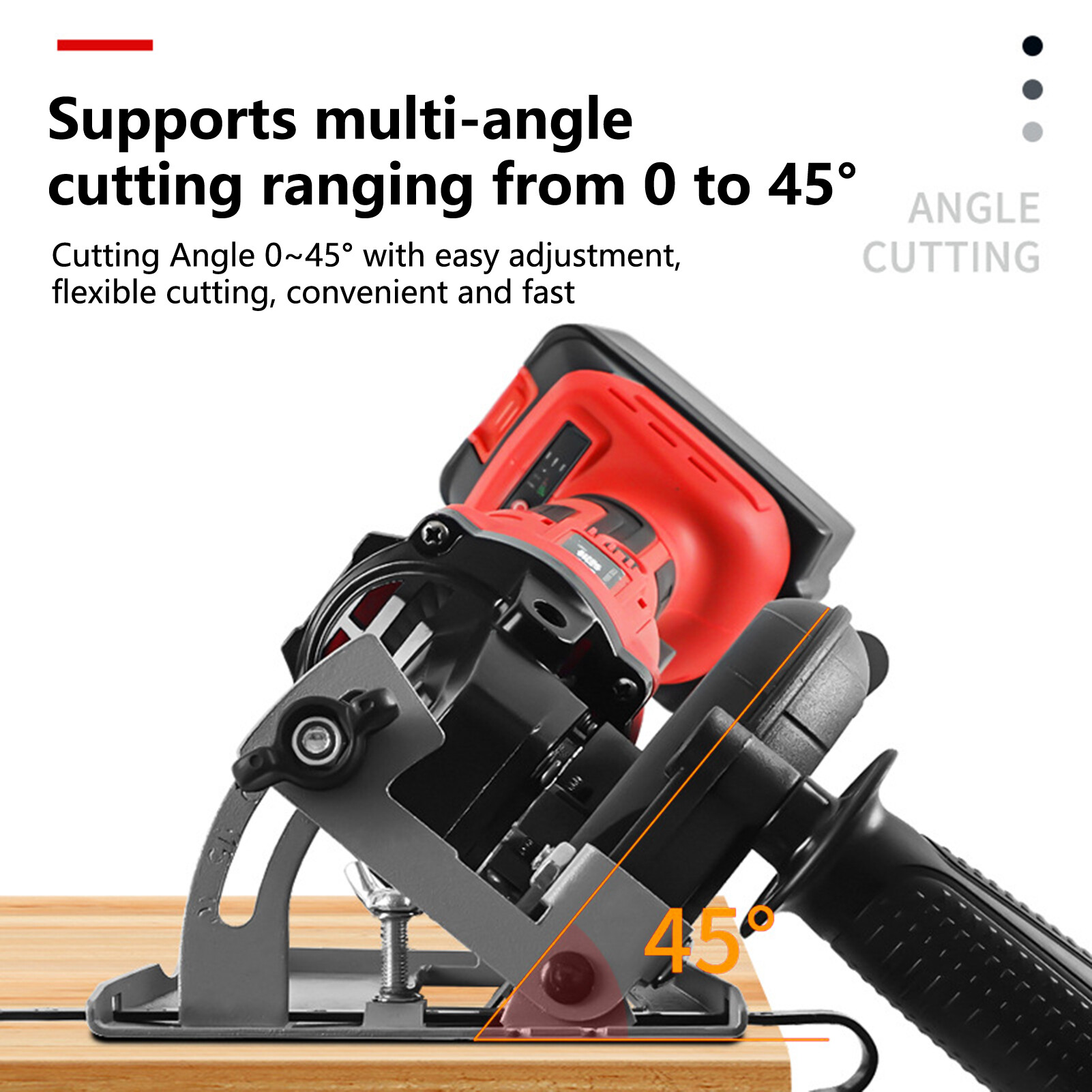 Licao Lighting 1 Set Angle Grinder Bracket 45 Degree Bevel Cut Depth Adjustable Angle Grinder Modification Bracket Home Use Angle Grinder Bracket