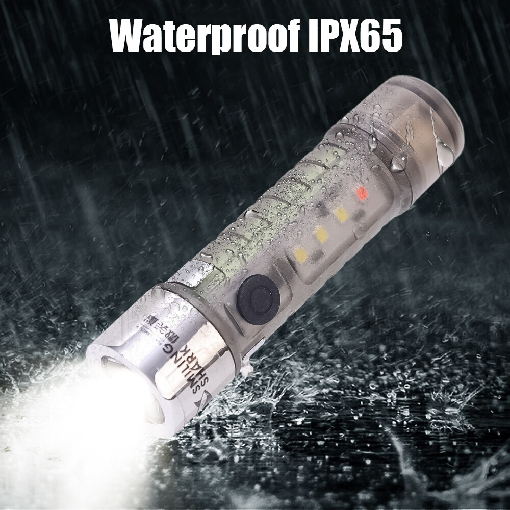 USB Charger Led Mini Strong Light Flashlight Multifunctional Portable Adsorption Hiking Super Bright Flashlight Outdoor Camping Emergency Lighting