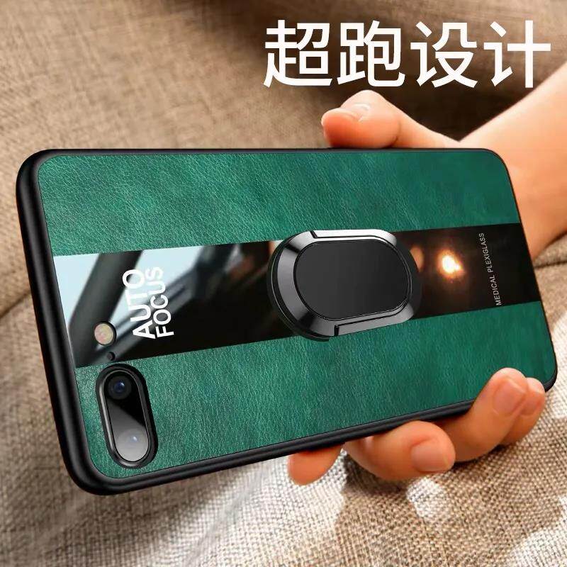 YUNYEE For iPhone 7 Plus iPhone 8 Plus Phone Case Shockproof Luxury Leather Back Cover with Magentic Ring Holder For iPhone 8 Plus/iPhone 7 Plus Case