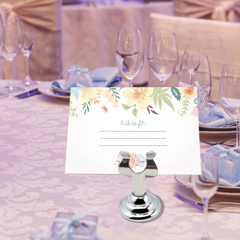 Table Number Plate Holder Name Card Stand Message Note Clip Decoration