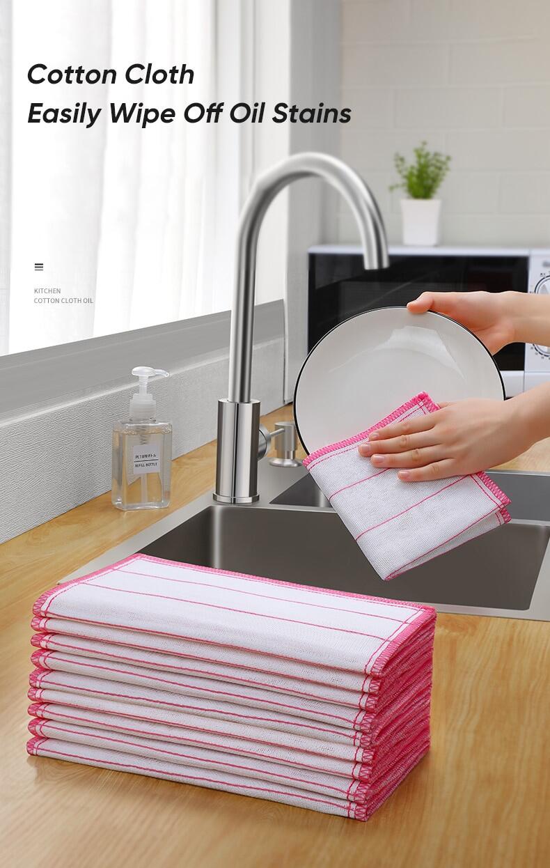 8 Layer Kitchen Towel Microfiber Kitchen Cleaning ClothAbsorbent Thick Scrubbing Pad Daily Use Kitchen Towel