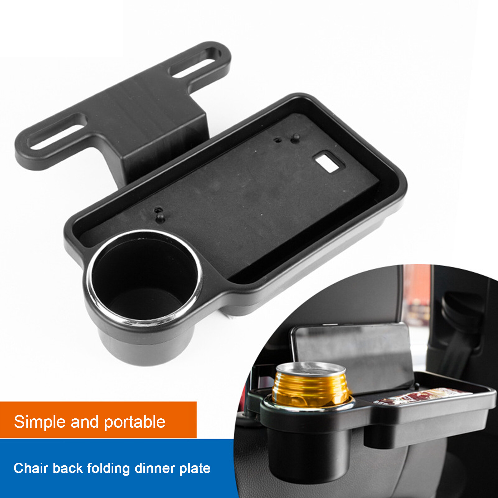 Guranou foldable car tray universal car headrest drink holder drink furniture accessory beverage car supplies