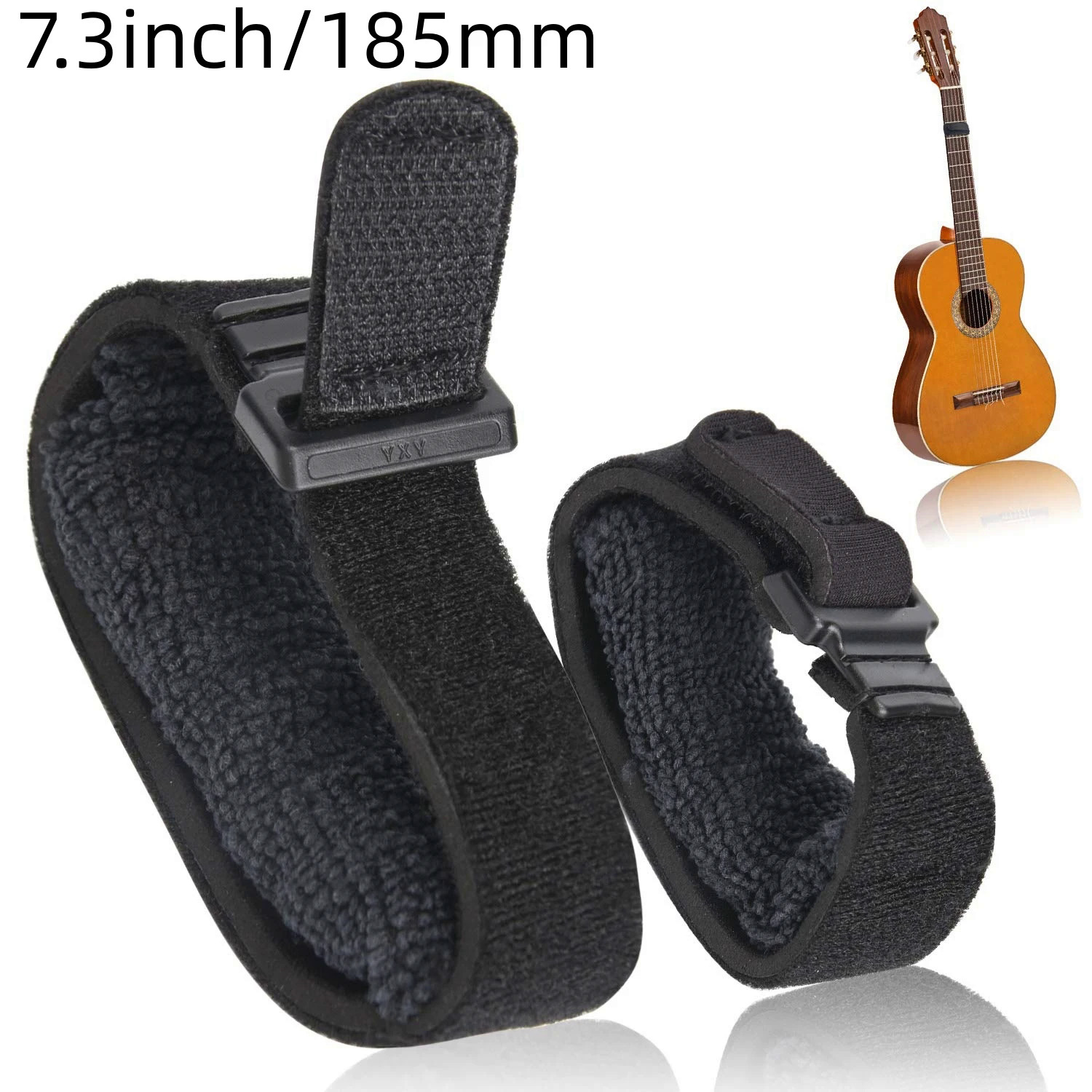 Miwayer 1PCS Guitar String Mute Dampener, Guitar String Cover Belt, Adjustable Bass Mute Silencer, Fretboard Muting Straps