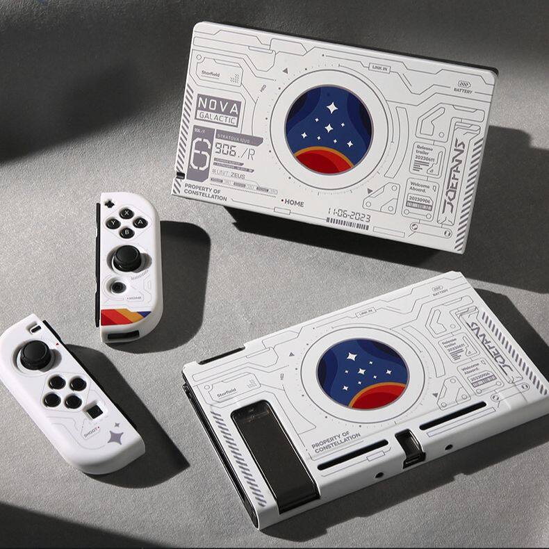 Không gian chủ đề bộ chuyển đổi Nintendo OLED bảo vệ trường hợp NS v1/V2 Máy trò chơi trường hợp đế Dock trường hợp