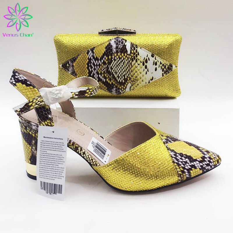 yellow rhinestone shoes
