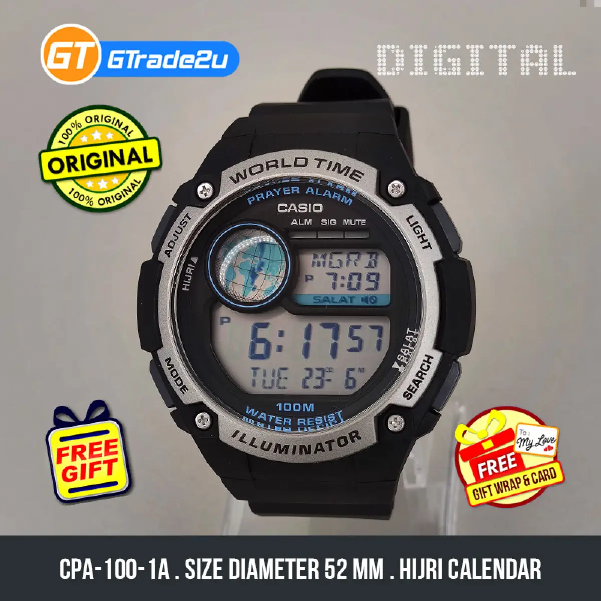 casio kiblat watch