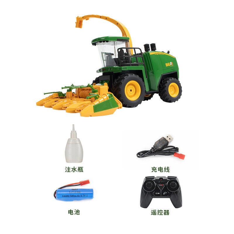 TOYSMARS 124 Remote control farm transporter harvester farmer car toys