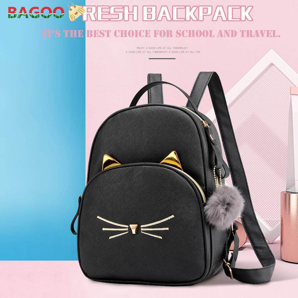 Thanh Thiếu Niên Ba Lô Cặp Sách, Cô Gái Phim Hoạt Hình Mèo Vuông Satchel Đèn Túi Đeo Vai Nhỏ, Túi Sức Chứa Lớn