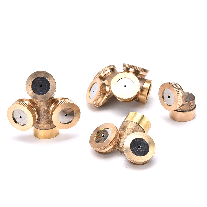 Moito Adjustable Brass Spray Misting Nozzle Garden Sprinklers Irrigation Fitting