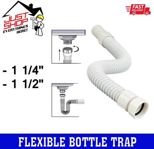 PVC Flexible Trap Dual Fitting For Basin Bathroom and Kitchen Sink / 1 ...