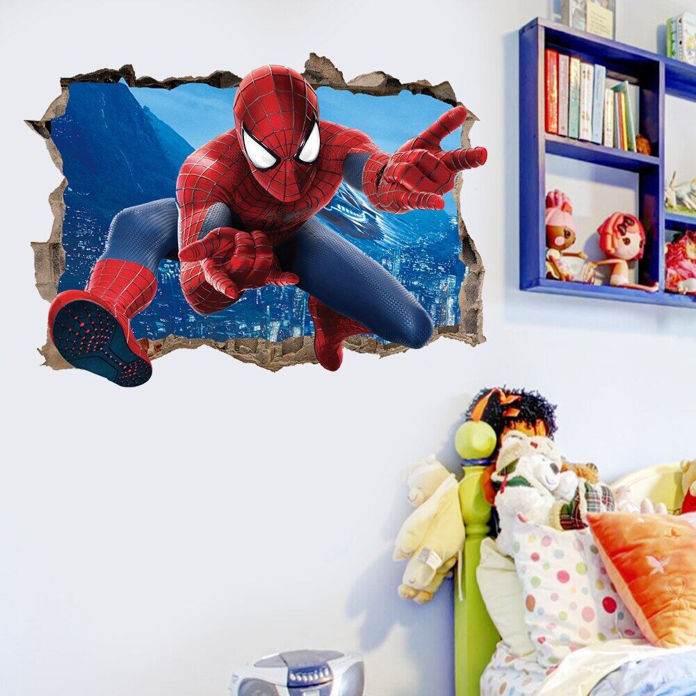 3D avengers wall stickers living room bedroom wall decoration Super hero  movie poster wall stickers for kids rooms - AliExpress