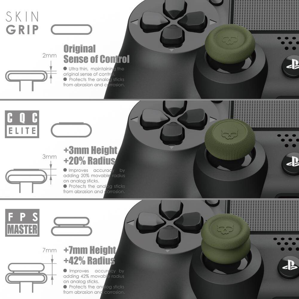 Bộ Kẹp Đầu Lâu & Co. Thumb, Nút Điều Khiển FPS CQC Bọc Ngón Tay Cái, Bộ Điều Khiển Dành Cho PS4 PS5 Switch Pro