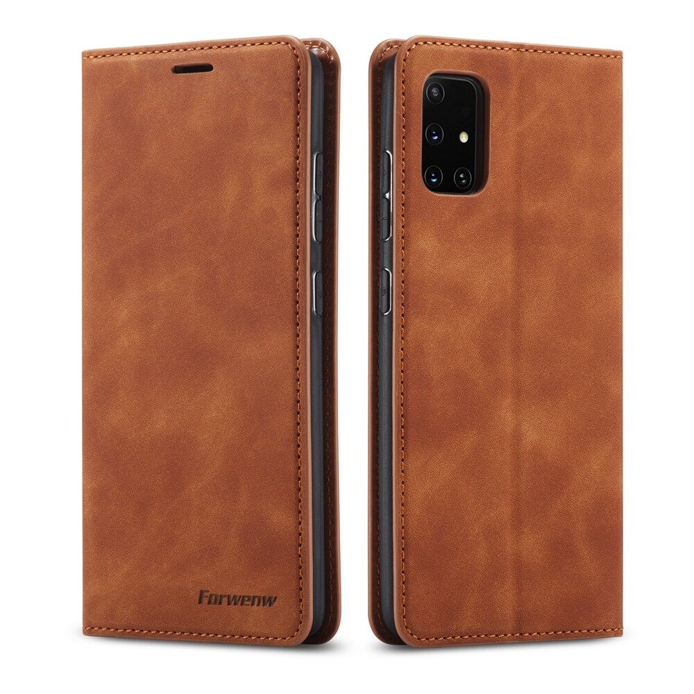For Samsung Galaxy A51 Case Cover High Quality Plain Wallet Magnetic Flip Leather Phone Bag Casing with Stand Card Holder For Samsung A51
