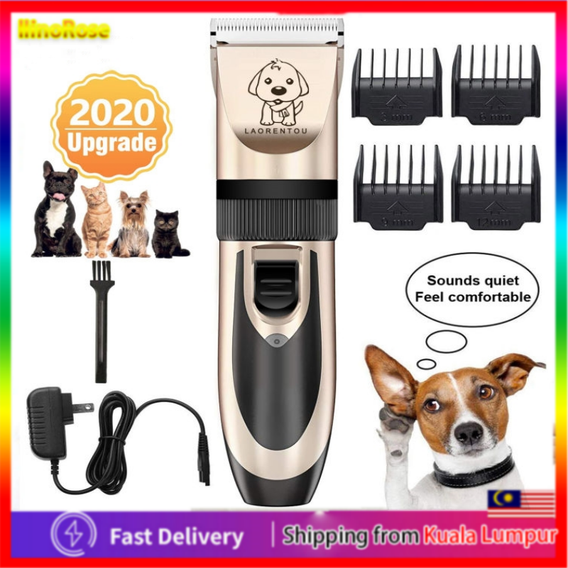 Dog Clippers Low Virbation and Noise Rechargeable Cordeless Pet Grooming Kit Hair Trimmer Dog Clippers Professional Dog Grooming Kit Rechargeable Cordless Pet Grooming Clippers Low Noise Pet Hair Clip...