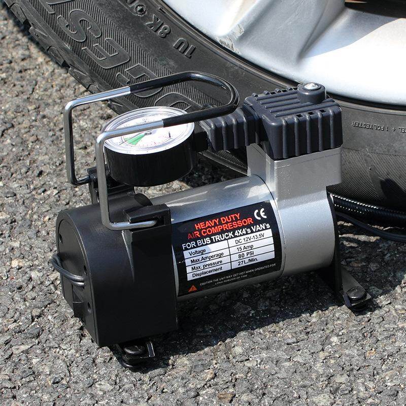 Bơm lốp ô tô dự phòng, Bơm điện 12v- Hàng Chĩnh Hãng bảo hành 12 tháng