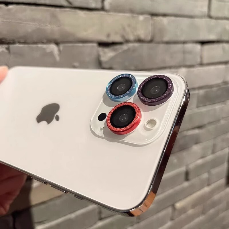 Kingzalin kim cương lấp lánh long lanh ống kính máy ảnh bảo vệ cho iPhone 15 Pro Max 14 cộng với 13 12 mini 11 Pro Max Vòng Kim Loại ống kính với miếng dán film thủy tinh cường lực cho iPhone 14 Pro Max nắp bảo vệ