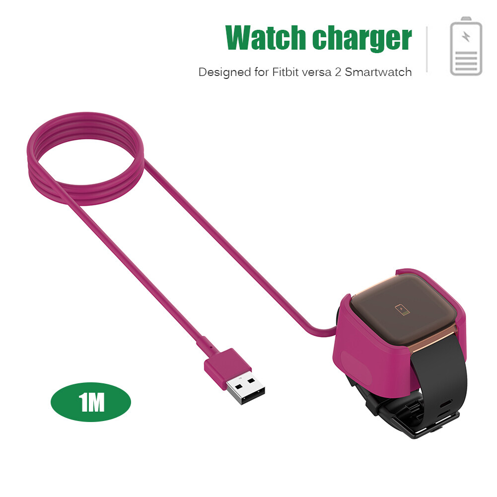สายชาร์จ USBสำหรับ Fitbit Versa 2สายอะแดปเตอร์ชาร์จสมาร์ทวอทช์ Smart
