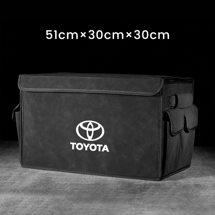 Luxury microfiber suede car storage box trunk organizer foldable storage box for toyota camry corolla highlander avalon levin prado rav4 crown c-hr alphard vios