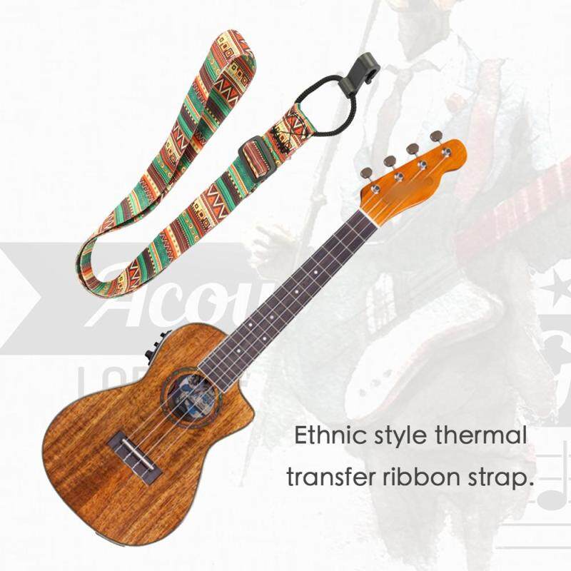 Colorful Ukulele Straps Thermal Transfer Ribbon Ethnic Style Practical Little Guitar Belt Musical Instrument Accessory Malaysia