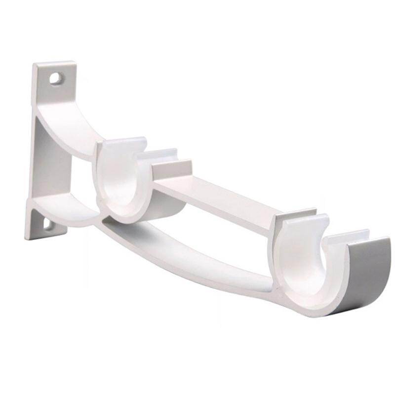 1pc Double Curtain Rod Brackets Window Hardware Holder Home Decor Side Top Mounted