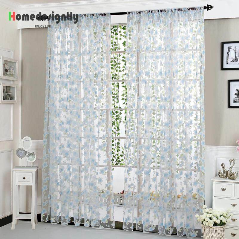 Rèm cửa sổ chống nắng, kích thước 2x0.95m, màu sắc tươi mát, dùng trang trí phòng khách phòng ngủ - INTL