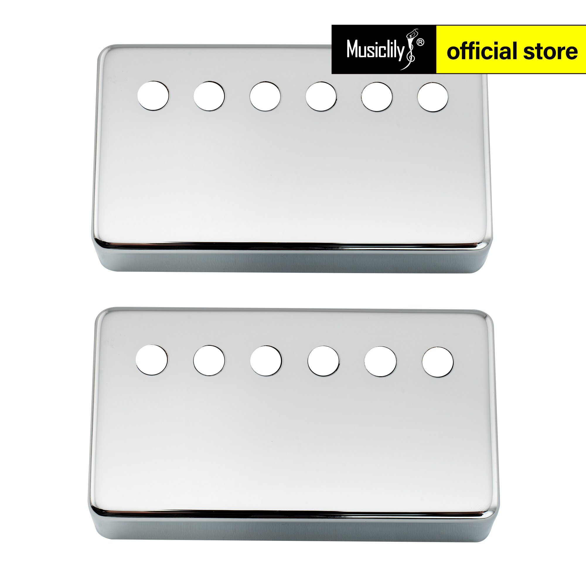 Musiclily Pro 49.2mm Nickel Silver Alloy Humbucker Pickup Covers Set for American made Electric Guitar