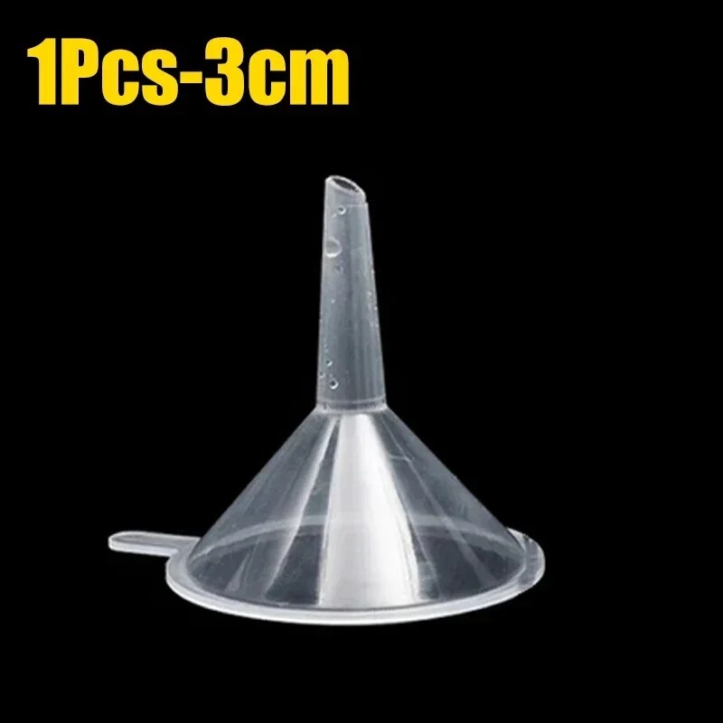10/5/1Pcs Mini Plastic Funnel Transparent Liquid Oil Dispenser 3/5cm Small Mouth Funnels Set Perfume Lab Bottles Filling Tools