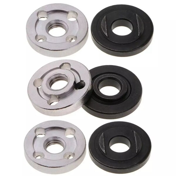 6Pcs Lock Nuts Flange for Makita 9523 Nut Inner Outer Kit Angle Grinder Tool 2 Specifications-Toothless, Toothed