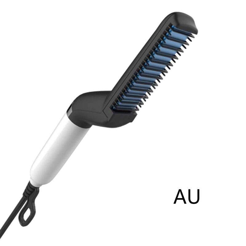 Men Quick Beard Straightener Styler Comb Hair Curling Curler Show Cap Tool Mult