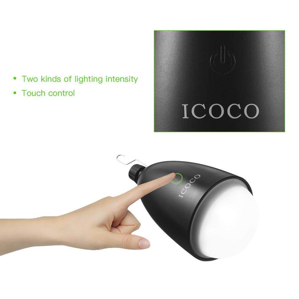 ICOCO Di Động Môi Trường Trên Bảo Vệ Sạc Có Thể Điều Chỉnh Cảm Động Đèn Cắm Trại Đèn LED Năng Lượng Mặt Trời Bóng Đèn