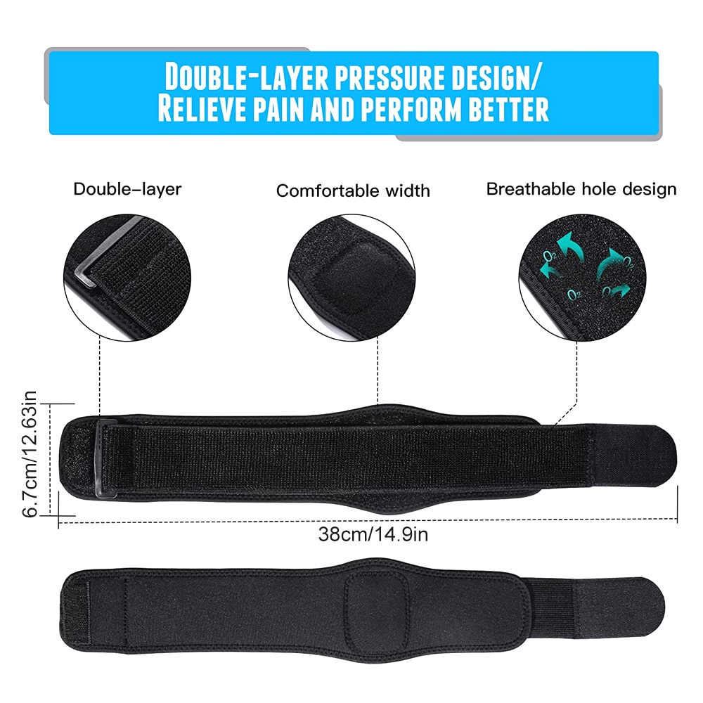 1Pcs Tennis Elbow Braces for Tendonitis,Golfer's Elbow Forearm Brace Straps and Compression Pad,Wraps Elbow Support Band Relief