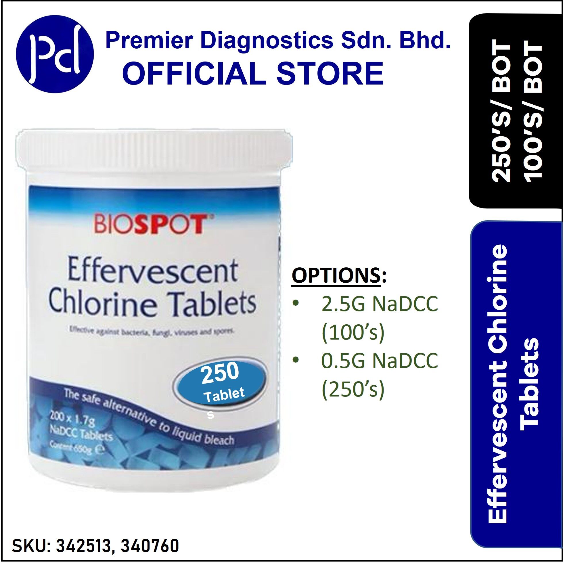 BIOSPOT Effervescent Chlorine Tablet Lazada