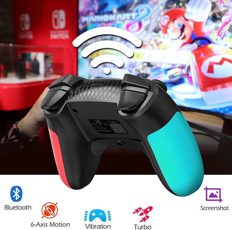 DISOUR Bộ Điều Khiển Trò Chơi Không Dây Cho Nintendo Switch Bộ Điều Khiển Tay Cầm Chơi Game Bluetooth Cho NS Switch Bộ Điều Khiển Bluetooth Cần Điều Khiển Với Wake-Up/Lập Trình Macro/Rung/Con Quay Hồi Chuyển