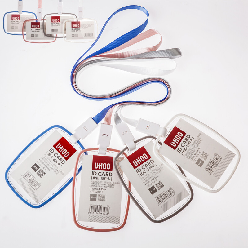 Acrylic Name Neck Badge Holder Crystal Transparent Exhibition Name Tag